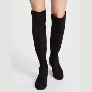 Stuart Weitzman Black Suede Stretch back 5050 Over-the-Knee Boots – Size 5.5M